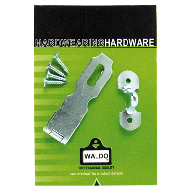 Hasp + Staple Galvanised Light 75mm