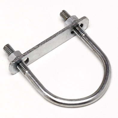 U Bolt 8mm x 40mm With Plate+Nuts Galv.