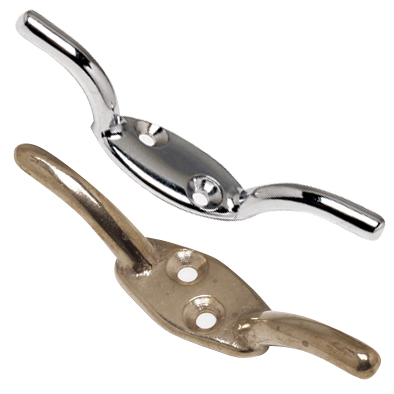 Cleat Hook Solid Brass Polished