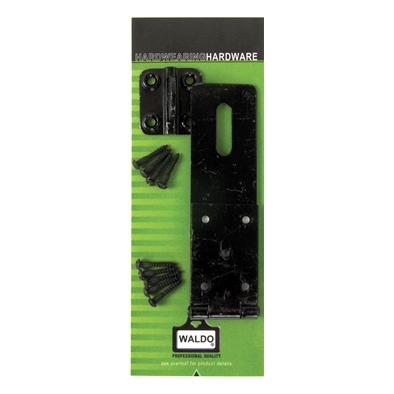 Hasp + Staple Black Japan Heavy 150mm