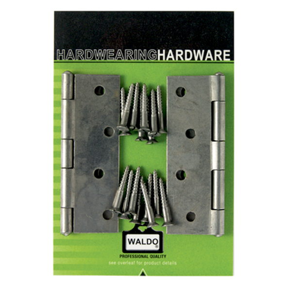 Hinge Butt Bright Steel 100mmx75mm H/Dut