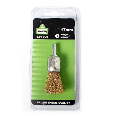 Wire Brush-End 25mm x 6mm Brass Coated