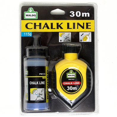 Chalk Line Reel Nylon 30M + Chalk Waldo