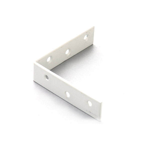 Bracket Corner White On Galv.100mmx100mm