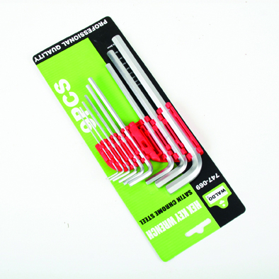 Allen Key Set-9Pc.Sat.Ch. 1.5-10 Long