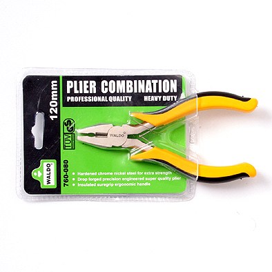 Plier Comb.120mm Insul.Yel/Blk Waldo