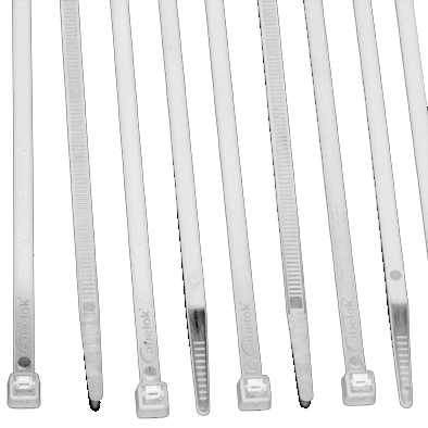 Cable Ties 250mmx4.8mm White -100/Bag