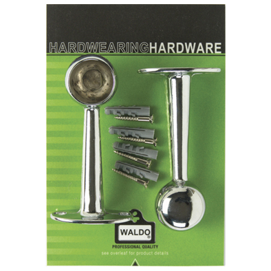 Bracket Towel Rail 25mm C.P. Waldo