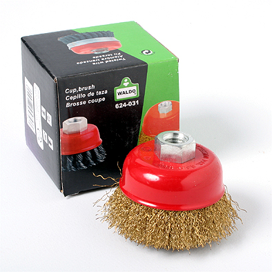 Wire Brush-Cup 75mm M14X2. Brass Coated