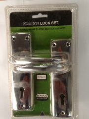 Door Lock Set Mortice 2L (Y) Chrome Plated Sabs. Waldo