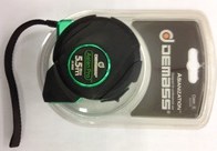 Tape Meas.8Mx25mm-Demass Green Rubber Cs