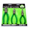 Plier Set 3Pc (Comb+Long+Diag) Grn.Waldo Plier Set 3Pc (Comb+Long+Diag) Grn.Waldo