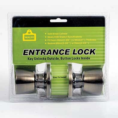 Door Lock Set Tulip.Knob+Cylinder Ant-Copper