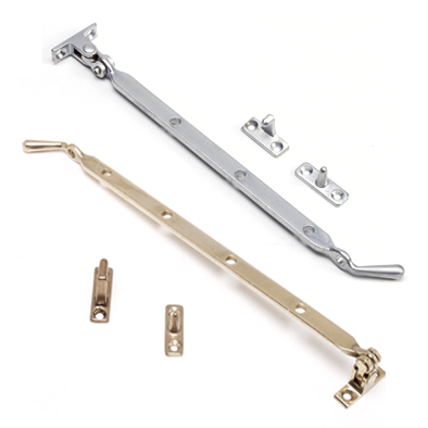 Window Fanlight Stay Brass 350mm #W54