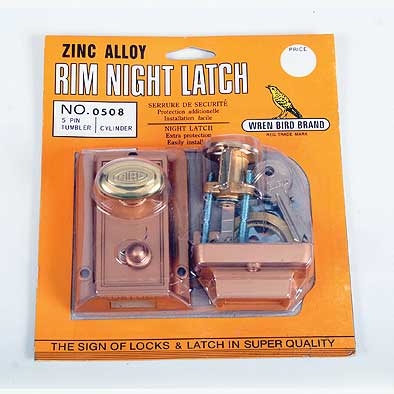 Night Latch Brass Bird #0508 Blister