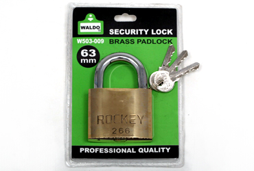 Padlock Brass Waldo 63mm – #266 Carded