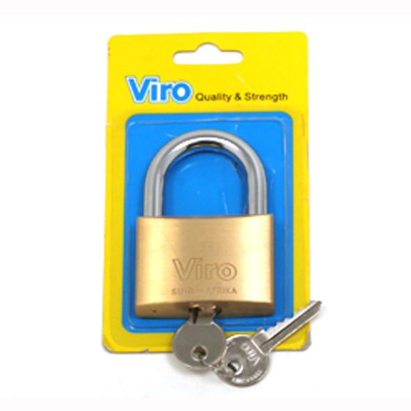 Padlock Brass Viro 60mm #304 Carded
