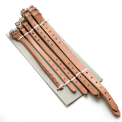 Dog Collar Asstd.Leather 12Pc 12mm-30mm