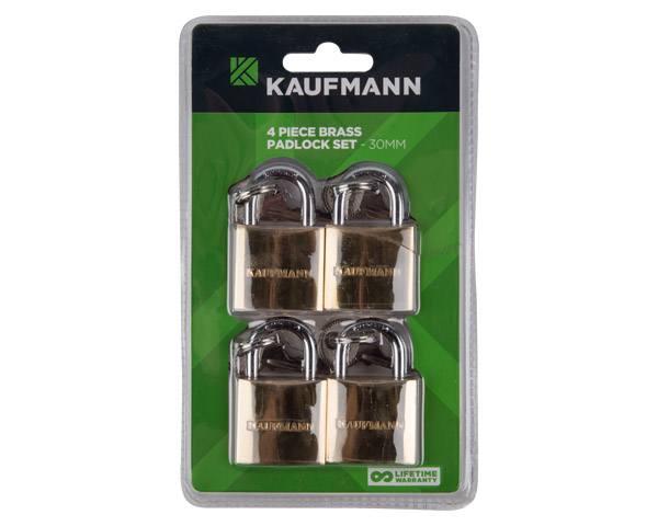 Kaufmann – 4 Piece 40mm Brass Lock Set