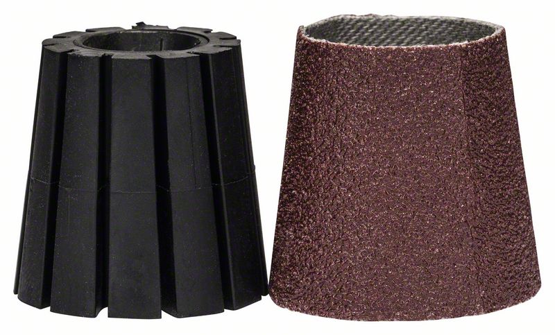 Bosch Prr 250 Es Accessory Conical Shank For Sanding Sleeve 30mm + Sanding Sleeve Conical 80 Grit