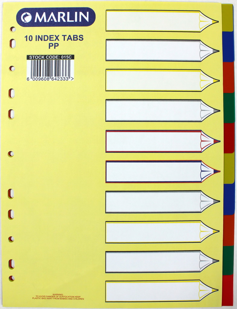Butterfly – File Dividers – Office & School – Bright – 10 Tab Index