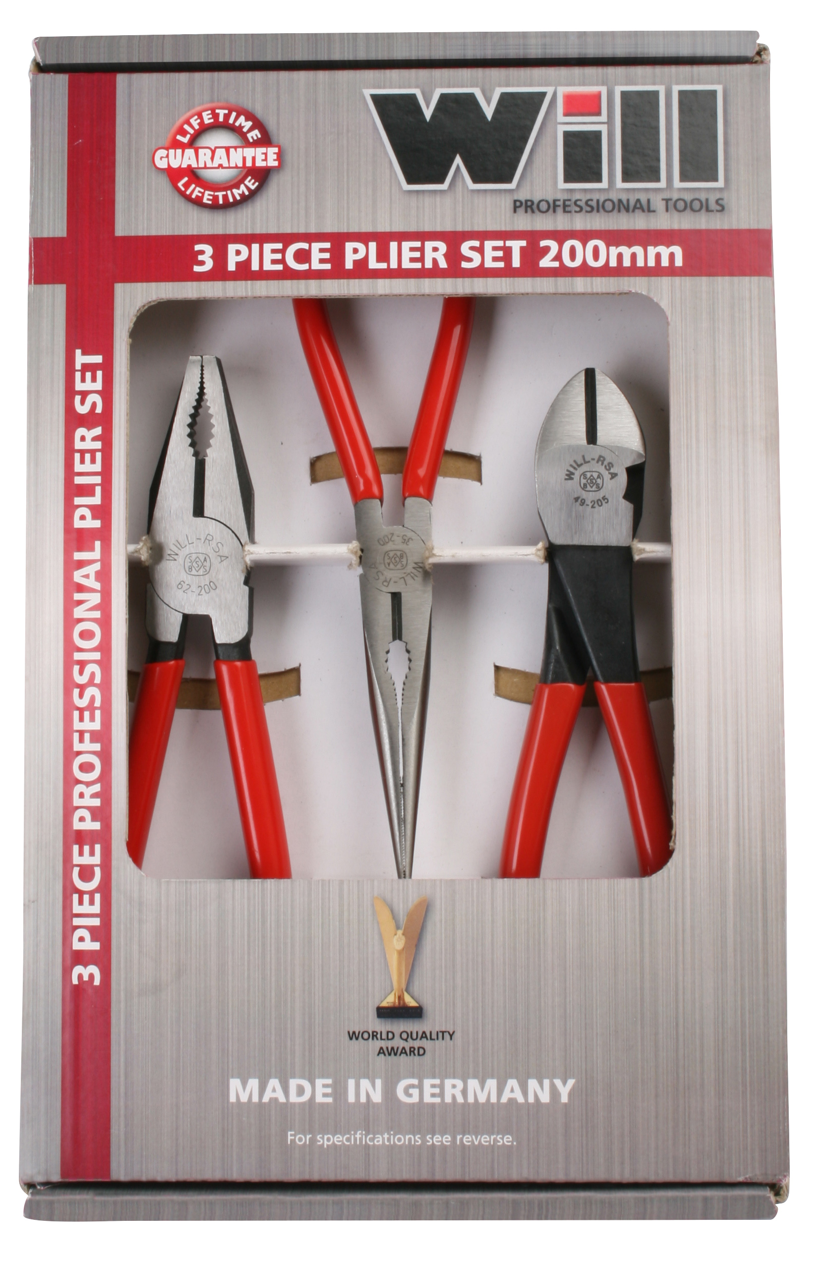 3 Pc Plier Set 200Mm A3
