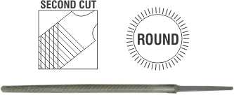 File AFile Round 2nd Cut 250mm