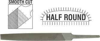 File AFile Half Round Smooth 150mm