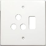Elec Mts Socket C|plate Single 4×4 L Ct