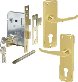 Mackie Lock Set Vic Cyl Gbl Scrl