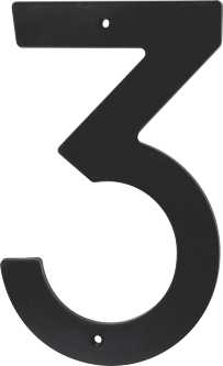 Mackie Number Plastic Black 200mm No.3