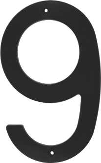 Mackie Number Plastic Black 200mm No.9