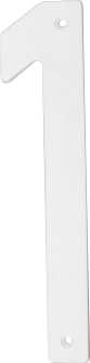 Mackie Number Plastic White 200mm No.1