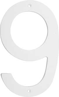 Mackie Number Plastic White 200mm No.9