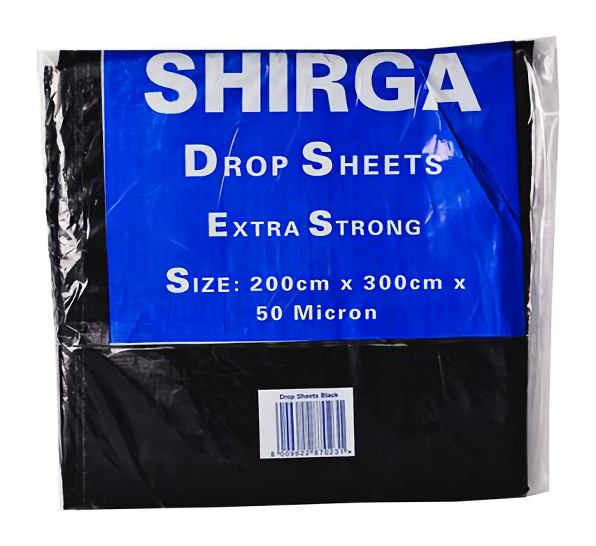 Bulk Pack 5 x Painting Drop-Sheet 2×3-Metre 75-Mic Blk