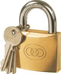 Padlock Tri Brass – 50mm