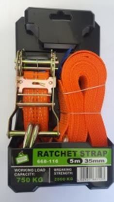 Waldo Ratchet Tie Down-35mmx5m-Dbl.J.Hooks-2t.