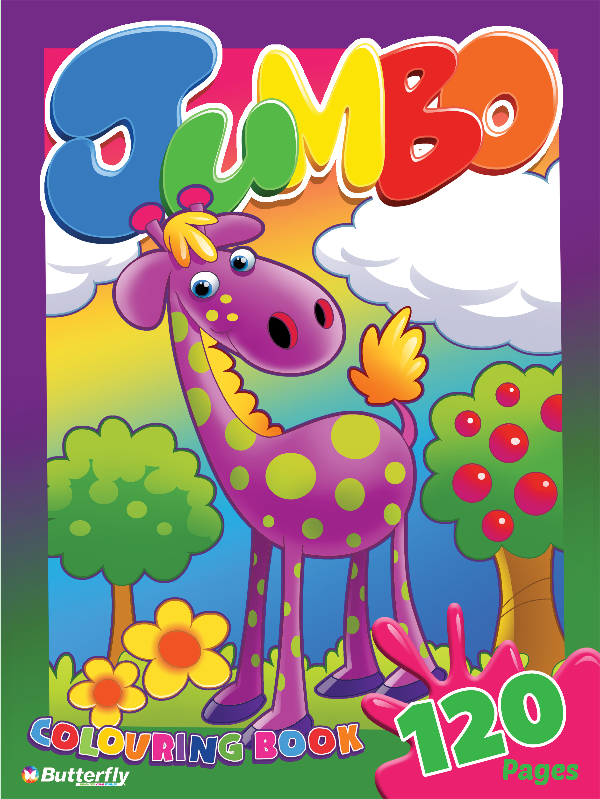 Butterfly Jumbo Colouring Book 120 Pages