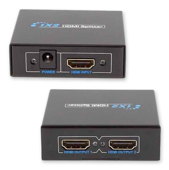 1 to 2 HDMI Splitter Adapter Converter for HDTV, 3D, TV, PC Computer Laptop