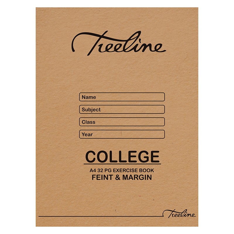 A4 College Exercise Book 32 pg Feint & Margin