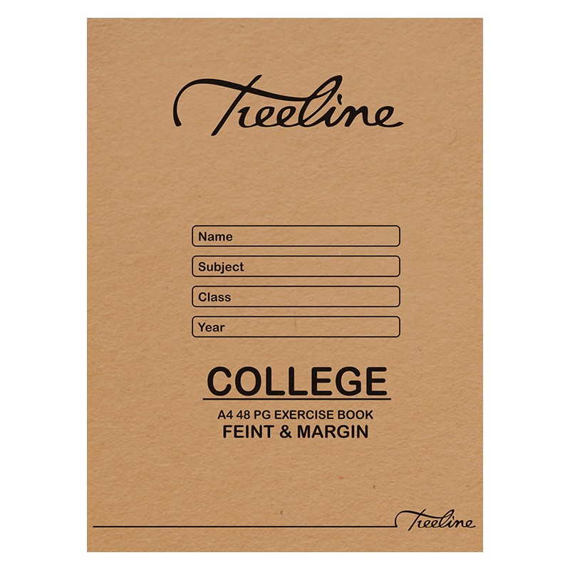 A4 College Exercise Book 48 pg Feint & Margin