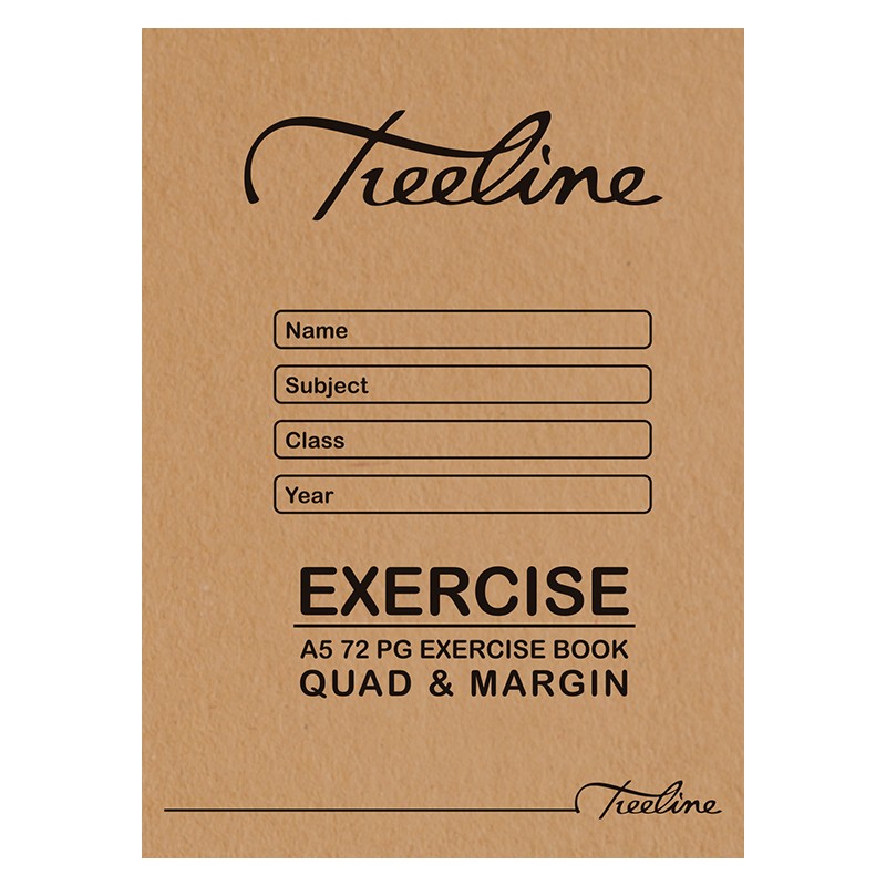 A5 72 pg Quad & Margin Exercise Book
