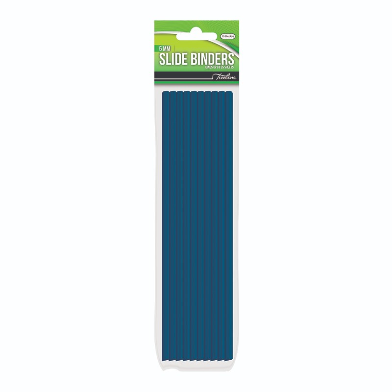 5mm Slide Binders Blue – 10’s