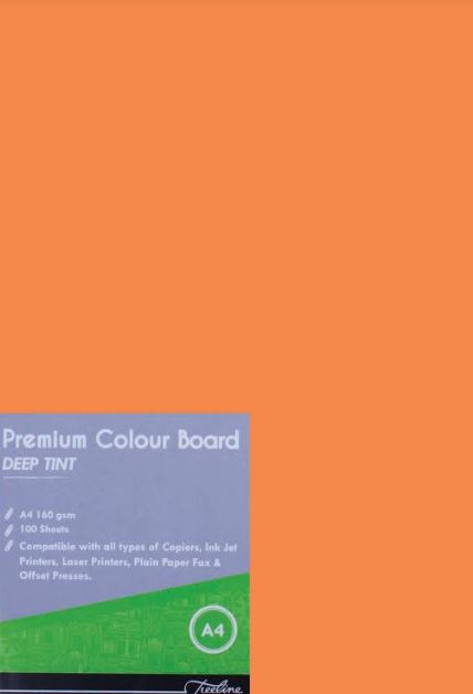 Treeline Project Board Saffron A4 Deep Tint 160gsm Pack of 100