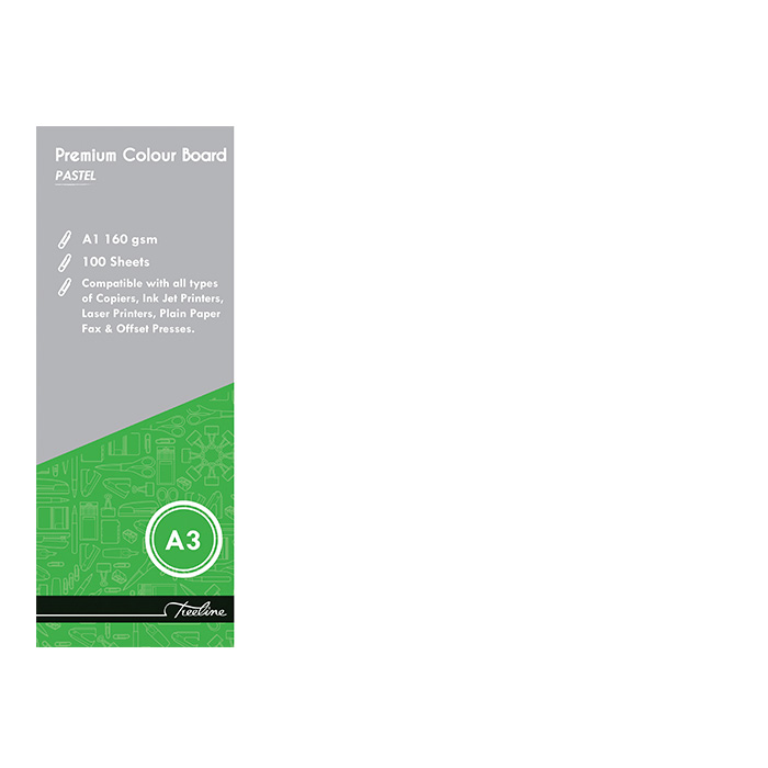 Treeline Project Board White A3 160gsm – 100’s