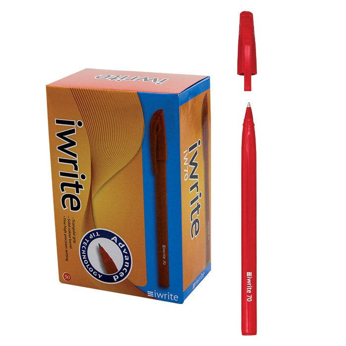 iWrite Ballpoint Pens Box of 50 – Red