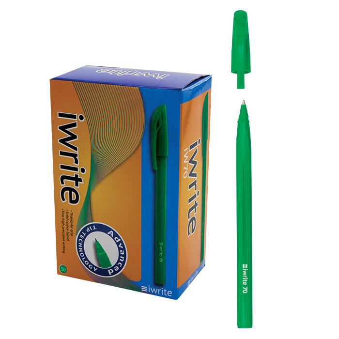 iWrite Ballpoint Pens Box of 50 – Green