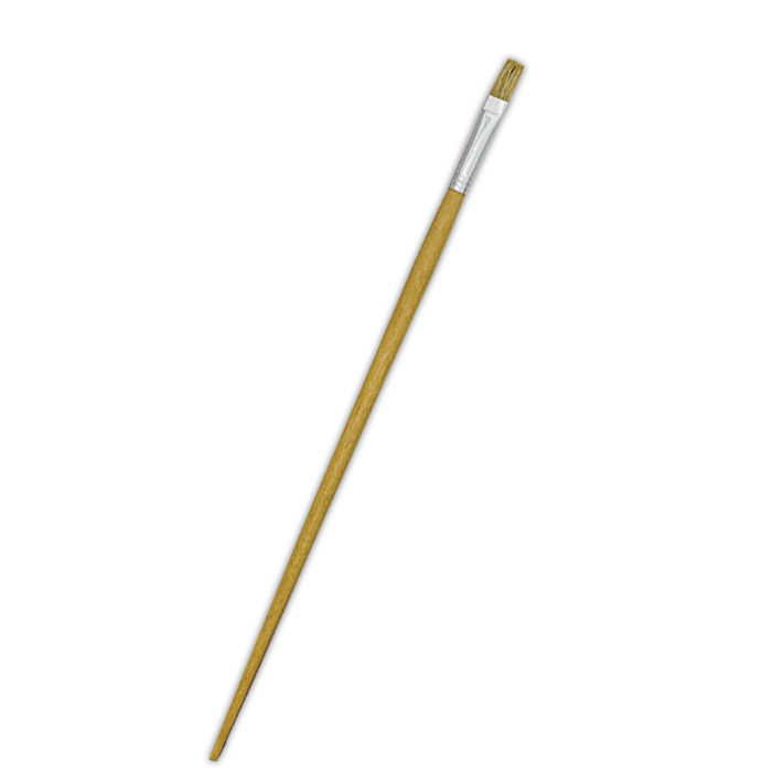 Treeline Long Handle Brushes Flat Synthetic Size 3 Paint Brush