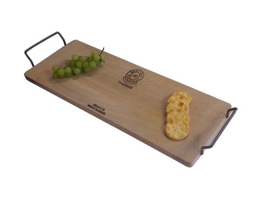 Trudeau Small Serving Platter with Iron Handles