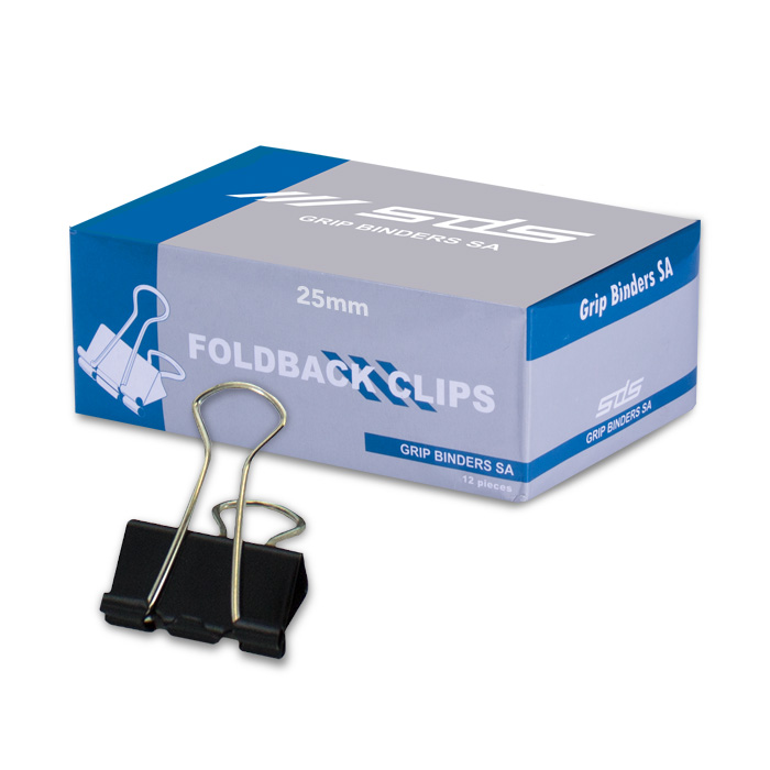 25mm Foldback Clips – Box of 12